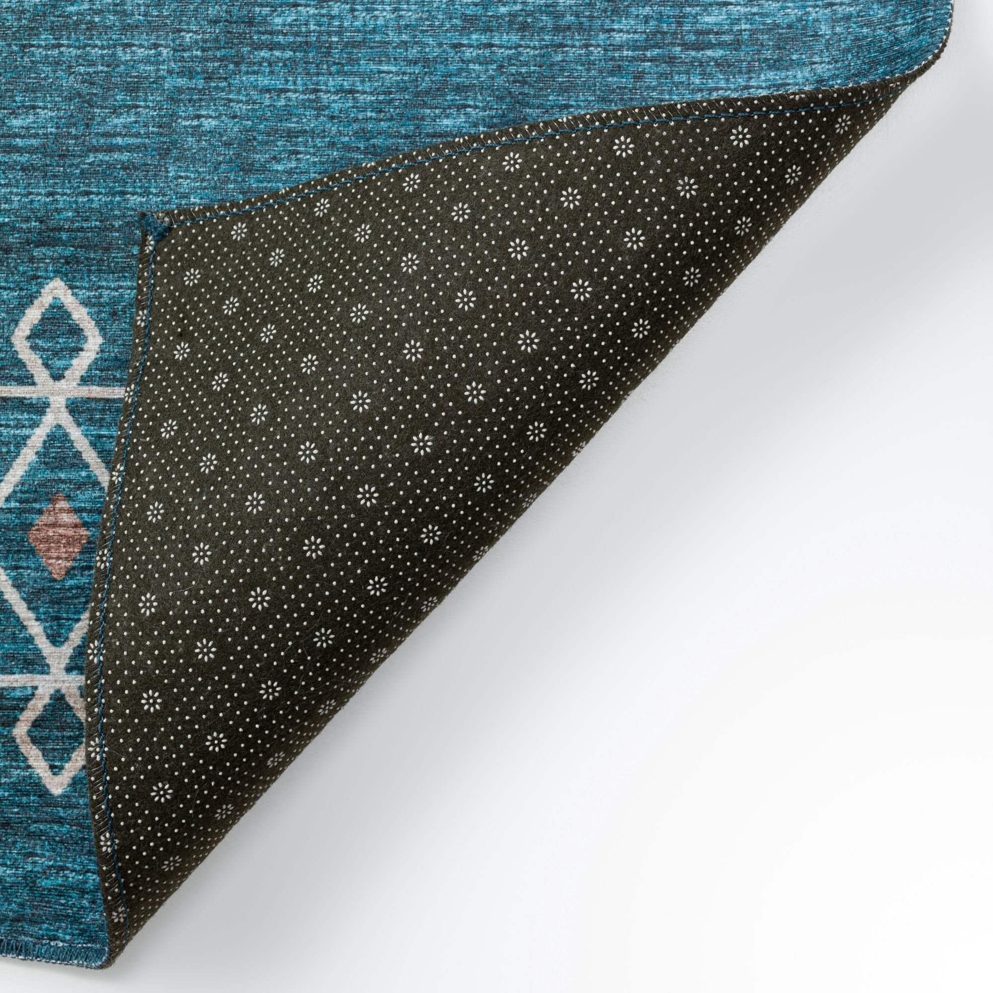 Yuma Indoor/Outdoor Blue Southwest 1'8" x 2'6" Non-Skid Accent Rug
