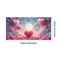thumbnail image 3 of Valentine's Day Heart Love Backdrop Banner Romantic Flower Design Wedding Photo Props Party Decorations Background Event Display, 3 of 4