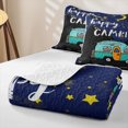 thumbnail image 4 of Erosebridal Happy Camping Quilt Full, Starry Night Full Bedspread Sets, 3pcs 1 Coverlet and 2 Pillowcases, 4 of 7