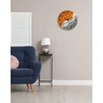 thumbnail image 3 of Wall Clock 12 Inch Orange Gray Beach Abstract Gradient Round Silent Decorative Wall Clocks Battery Operated for Living Room Bedroom Kitchen Classroom Decor, Modern Geometric Lines,Large, 3 of 7