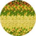 thumbnail image 1 of Ahgly Company Indoor Round Patterned Dark Yellow Green Area Rugs, 8' Round, 1 of 6