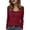 a-Red19751, variant on Womens Solid Color Square Neck Long Sleeve Top Ribbed Knit Bodice Contrast Lace Sleeves Fitted Cropped Hem Blouse For Casual Daily Wear Red XL