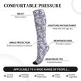 thumbnail image 3 of Lsque Lavender Flowers Pattern Sport Compression Socks for Men & Women 15-20 mmHg Knee High Nurse Pregnant Running Medical and Travel Athletic, 3 of 6