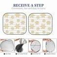thumbnail image 6 of Bingfone Gold Snowflake Windshield Sun Shade 2-Piece Foldable Car Front Window Sunshade for Most Sedans SUV Truck - Small, 6 of 7
