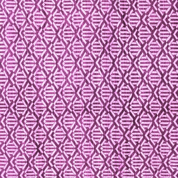 Ahgly Company Indoor Square Abstract Purple Modern Area Rugs, 7' Square