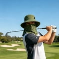 thumbnail image 6 of Wide Brim Boonie Sun Hat with Removable Face & Neck Flap, Full Coverage Breathable Mesh Cap, Lightweight Headwear for Hiking, Fishing, Camping and Garden Outdoor Activities, 6 of 7