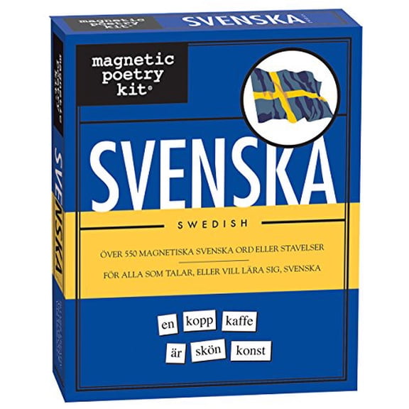 Pre-Owned Magnetic Poetry - Swedish (Svenska) Kit - Words for Refrigerator - Write Poems and Letters on the Fridge - Made in the USA, 9781928576891, 1928576893, Paperback, First edition