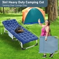 thumbnail image 3 of NAIZEA Outdoor Tanning Chair Sun Lounger, Adjustable 5-Position Heavy Duty Folding Recliner with Face and Arm Holes, Camping Cot with Mattress and Pillow, 3 of 8