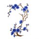 thumbnail image 2 of Billuyoard Parche adhesivo de tela bordada para planchar o coser apliques de flor de flor de ciruelo Tela de costura y artesanía azul real, 2 of 3