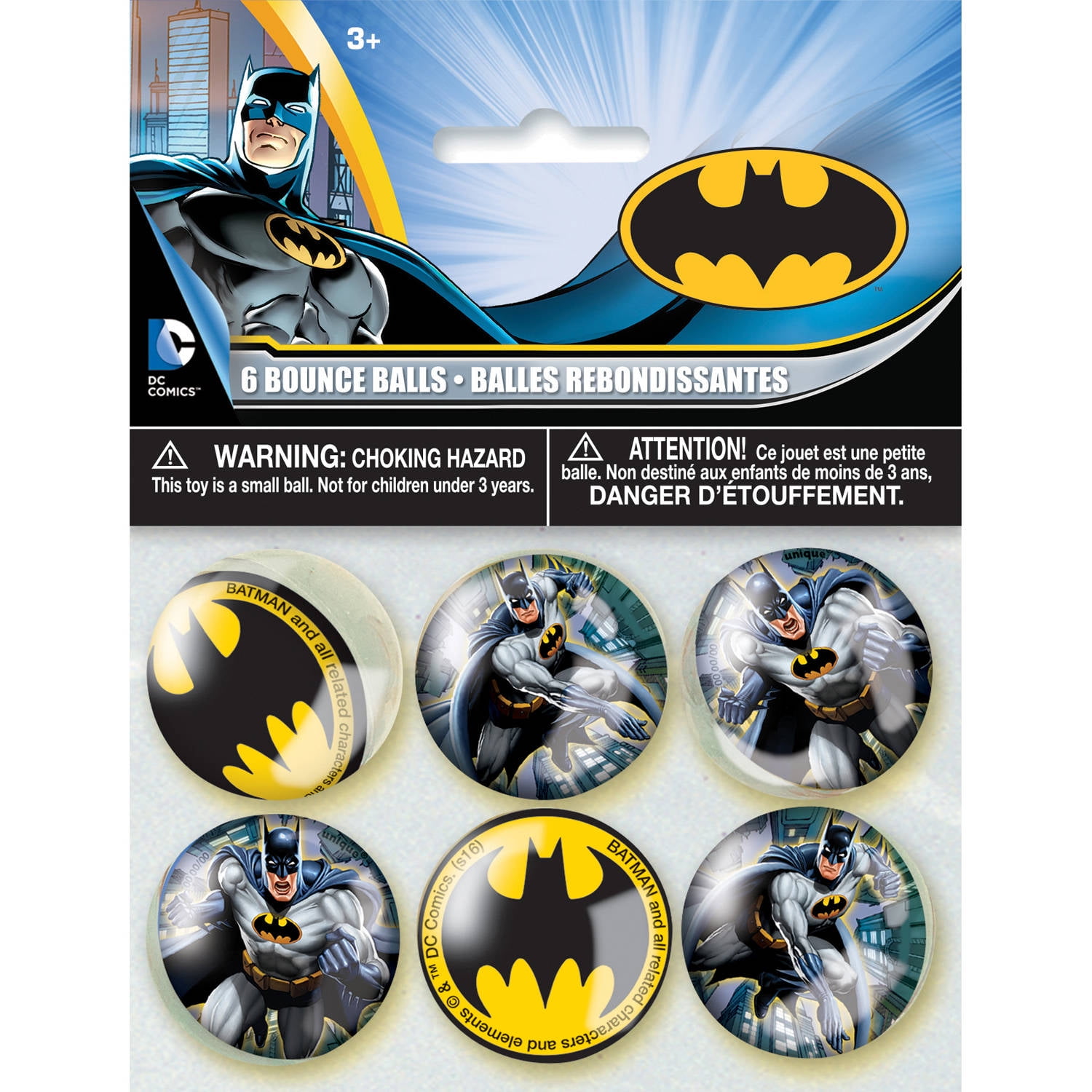Unique Industries Batman Assorted Colors Birthday Party Favors, 6 Count -  