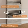 thumbnail image 5 of Shoe Storage Cabinet, Wood Shoe Organizer for Entryway with 3 Flip Drawers, Freestanding Shoe Rack with Adjustable Shelf, Narrow Shoe Dresser for Front Door Entrance(Grey, 78.74" x 31.5" x 9.37"), 5 of 7