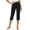 Z14 Black, variant on High Waisted Capris for Women with Pockets Stretchy High Waisted Cropped Pants Side Slit for Work Office Casual Summer Bottoms XXL