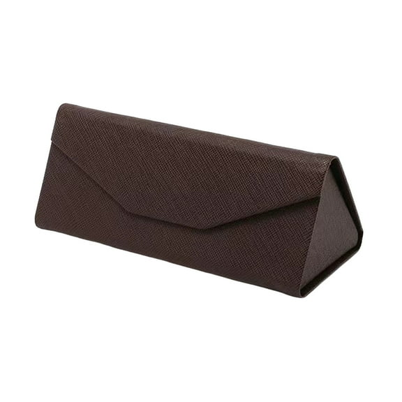 LKWLPD Foldable Glasses Case, PU Leather Hard Shell Sunglasses Case with Magnetic Closure, Triangle Design Travel Eyeglasses Storage Case
