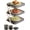 Black, variant on Multi-Layer Dish & Prep Tray Storage Rack, Multifunctional Foldable Vertical Plate Racks for Cabinet,Vegetable Plate Display Rack Organizer Dish, Compact and Easy to Store When Folded (Black)