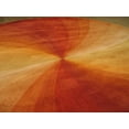 thumbnail image 3 of Hand-tufted Wool Orange Contemporary Abstract Swirl Rug, 3 of 3