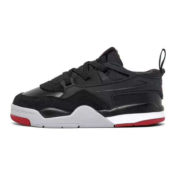 Toddler's Jordan 4 RM Black/Varsity Red-Wolf Grey (FQ7937 061) - 6