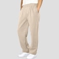 thumbnail image 6 of NIEWTR Men's Lightweight Hiking Pants Quick Dry Running Pants with Zipper Pockets Open Bottom Sweatpants Workout (XL,Z01-Beige), 6 of 9