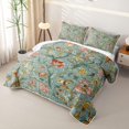 thumbnail image 3 of Erosebridal Retro Botanical Flowers Quilt Full,Vintage Flowers Full Bedspread Sets For Girls,3pcs, 3 of 7