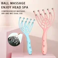 thumbnail image 2 of 1 Pc Head Massager Scalp Neck Comb Roller Five Finger 9 Claws Steel Ball Hand Held Relax Spa Hair Care For Hair Stress Relief, 2 of 8