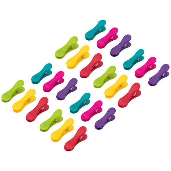 Multi-Purpose Bag and Household Clips in Assorted Colors, 24 Pack