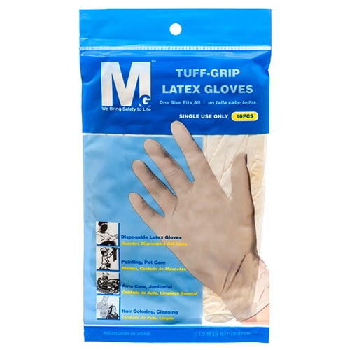 New 307552 Latex Glove 10Pc Disposable One Size Fits All (24Pack