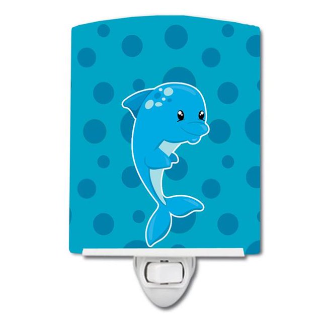 Carolines Treasures BB8894CNL Nautical Dolphin Ceaser Ceramic Night Light