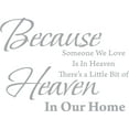 thumbnail image 1 of Silver 27" x 20" Decaltor Because Someone We Love is in Heaven Quotes Sayings Words Art Decor Lettering Vinyl Wall Art Inspirational Uplifting, 1 of 1