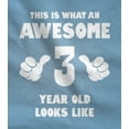 thumbnail image 2 of This Is What an Awesome 3 Year Old Looks Like Funny Toddler Jersey T-Shirt 3T Blue, 2 of 3