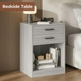 thumbnail image 5 of Nightstands Set of 2,Grey Nightstand with Charging Station and Drawers,Night Stands for Bedrooms,Gray, 5 of 9