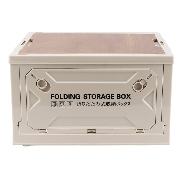 Caja de almacenamiento plegable para acampada, diseño de polea, impermeable, con apertura de 5 lados, contenedores de almacenamiento plegables para coche y exteriores, color blanco
