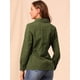 thumbnail image 5 of Chaqueta Utilitaria Ligera Con Bolsillos Con Solapa En La Cintura Con Cordón Para Mujer Verde oliva L, 5 of 6