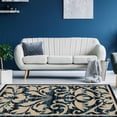 thumbnail image 2 of Capri Damask Blue Rug 43 x 73 Easy Care Polypropylene Transitional Design, 2 of 6