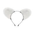thumbnail image 1 of Diadema con orejas de oso esponjosas, accesorios para el cabello de dibujos animados para cosplay, baile de graduación, carnaval Blanco, 1 of 10