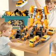 thumbnail image 3 of MACTANO Magnetic Engineering Vehicle Assembled Car Educational Toys with Storage Box for Kid Yellow, 3 of 7