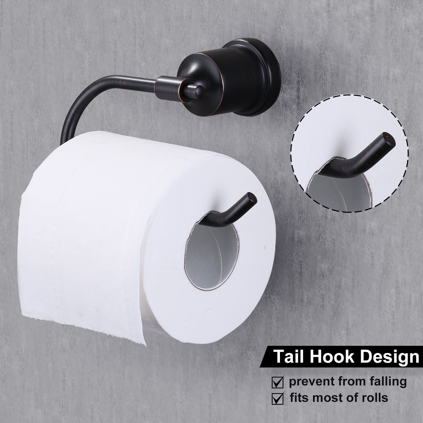 WOWOW Oil Rubbed Bronze Toilet Paper Holder Wall Mount , 304 Stainless Steel Holders for Bathrooms