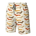 thumbnail image 2 of Yiaed Dachshund Print Men's Swim Trunks with Lining Quick Dry Sports Shorts Beach Shorts Boardshorts-XX-Large, 2 of 5