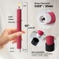 thumbnail image 3 of WYZworks 10" Fluted LED Pink Grooved Pillar Candles, Remote & 24h Timer Memory, On/Off Switch - Flameless Dimmable Battery Operated w/Flicker Mode, Home Wedding Decor (6 Pack), 3 of 9