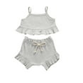 thumbnail image 2 of LSLJS Children Solid Color Drawstring Shorts Baby Girl Sleeveless Sling Top Sets Summer Clothes Kids Clothing Trendy 2024, 2 of 2