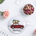 thumbnail image 4 of ZHANZZK Red Car With Christmas Gifts Farmhouse Style Set of 4 Round Coaster for Drinks, Absorbent Ceramic Stone Coasters Cup Mat with Cork Base for Home Kitchen Room Coffee Table Bar Decor, 4 of 6