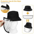 thumbnail image 3 of Removable Protective Face Shield Fishman Hat  Protect Against UV Dust Wind Sun Bucket Cap Face Cover, 3 of 8