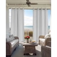 thumbnail image 4 of White Blackout Curtains 84 Inches Long for Bedroom, Modern Minimalist Pure Soild Color Thermal Insulated Room Darkening Black Out Window Curtain Panels Grommet Drapes for Living Room, 4 of 8