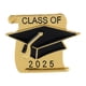 thumbnail image 2 of Broche pin de graduación 2025 | Insignia metálica de birrete | Acabado con pintura horneada | Recuerdo de graduación para estudiantes | Accesorio para toga, sombrero, bolso | 1 pieza, 2 of 6