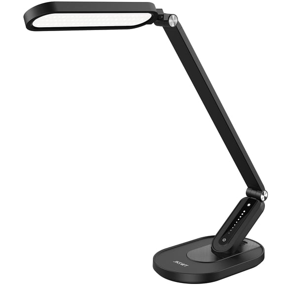 Lámpara LED de escritorio JKSWT Eye-Caring, 10 W, 5 modos de color, USB, negra