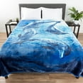 thumbnail image 2 of Somerset Home Queen-Size Plush Faux Mink Weighted Blanket with Dolphins, 2 of 4