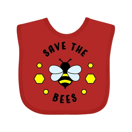 

Inktastic Save the Bees Gift Baby Boy or Baby Girl Bib
