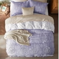 thumbnail image 3 of Funda de edredón con cama tamaño queen, color lila y morado, con 2 fundas de almohada, 3 of 7