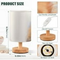 thumbnail image 3 of Fox Orange Table Lamp USB Bedside Desk Nightstand Lamp Printed Gifts Small Lamp Wood Base for Bedroom Living Room Kids Room College Dorm, 3 of 7