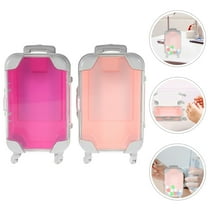 MUSEYA 2Pcs Travel Cosmetic Case Hard Makeup Travel Case for Outdoor Use with Assorted Color