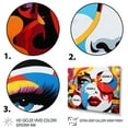 thumbnail image 3 of Designart "Iconography Portrait Pop Art painting III" Modern Floater Framed Canvas Art Print, 3 of 7