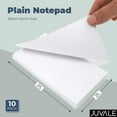 Plain Notepads, Blank Note Pads with 50 Sheets (3 x 5 Inches, 10 Pack